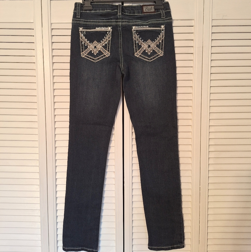 Earl sequin skinny jeans sz 5 *D - Picture 4 of 5